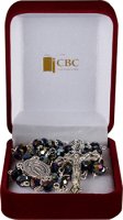 Glass Rosary - Colour - Black   (6338/BLACK)