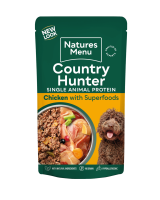Natures Menu Country Hunter Dog Pouch Free Range Chicken 150g 6pk x 3