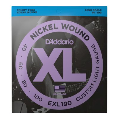 D'Addario XL Nickel Bass String Set Custom Light, Long Scale
