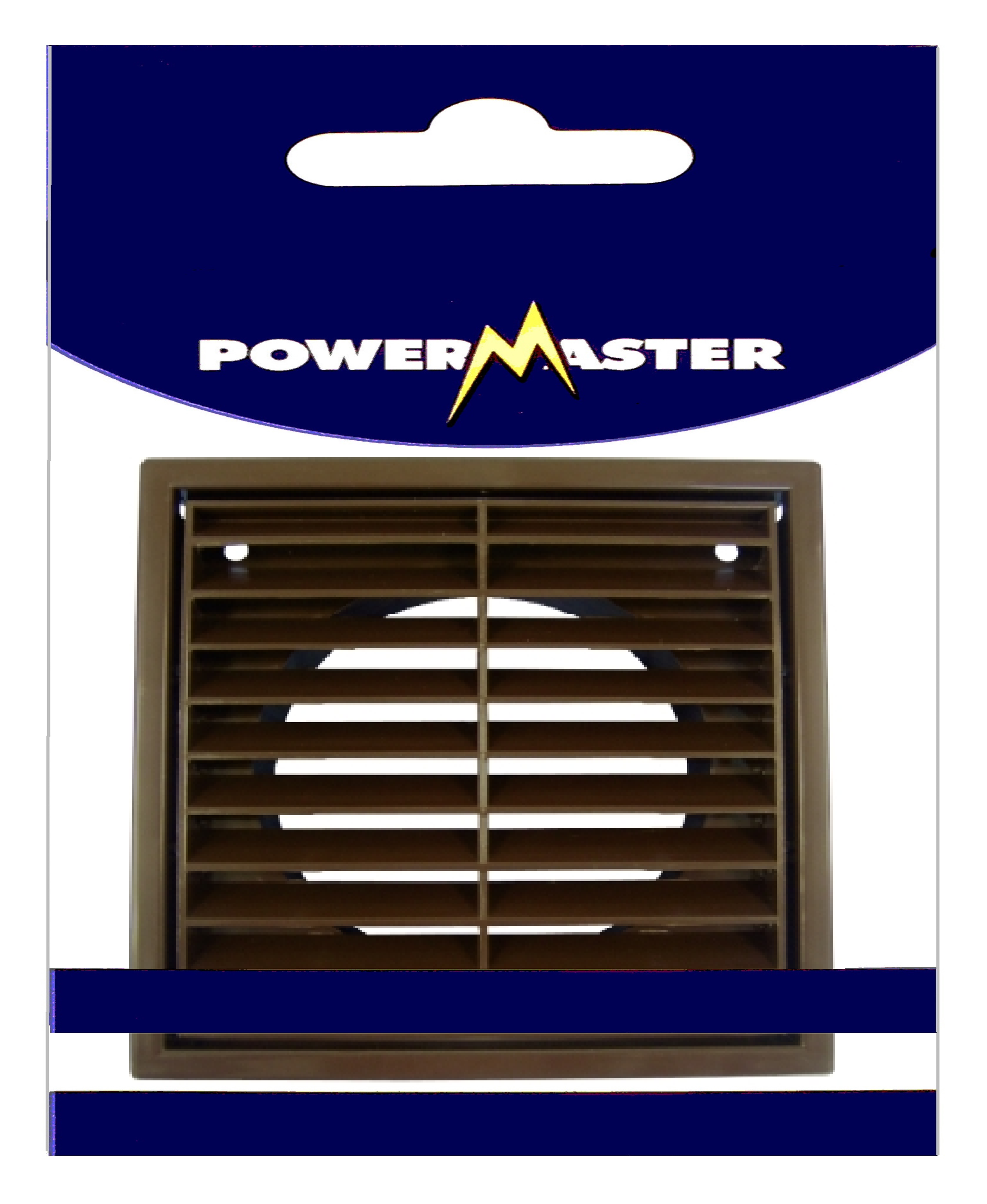 POWERMASTER 4" BROWN FIXED LOUVRE VENT