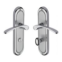 AMB6230-AP - Heritage Brass Door Handle for Bathroom Ambassador Design Apollo Finish