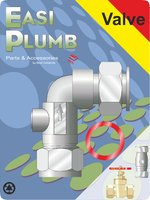 Easi Plumb 1/2" Cu x Fi Service Valve Elbow Pattern