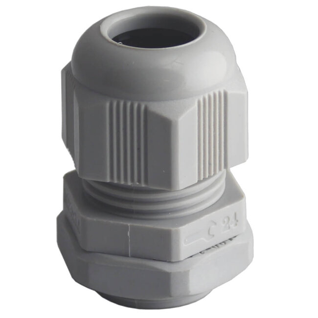 Wiska Light Grey Nylon GLP16 M16 Cable Gland & Lock Nut Clamping Range