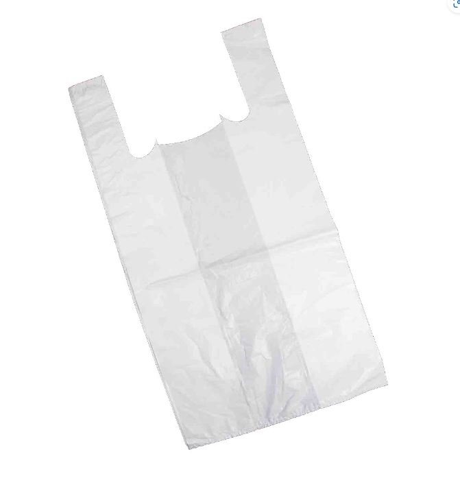 White Plastic Carrier Bags - 215130x440mm 14MU
