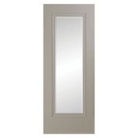 Prague Silk Grey Premium Primed Clear Bevelled Glass