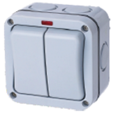 EVOLEC 2 GANG 2 WAY IP66 SWITCH   ( BOX 50 ) | EXSW/2