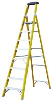 PTLD2208FGH PROTOOL FIBREGLASS 8 STEP PLATFORM LADDER EN131 MAX LOAD 150KG