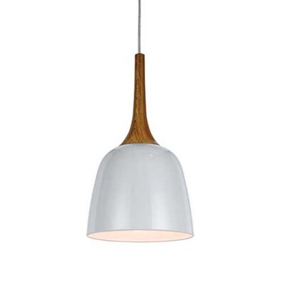 Telbix Polk Pendant 20cm Pendant Oak/White