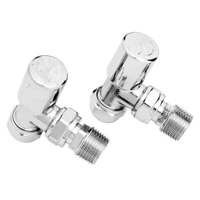 Biworld angled trv & lockshield chrome