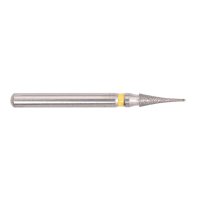 UnoDent Diamond Burs Flame FG No.582 Yellow Ultra Fine 465-016XF (392) - Pack of 5