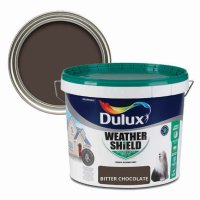 Weathershield Bitter Chocolate Colour Swatch & 10L Paint Bucket