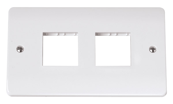 Click Mode 2G 2+2 Aperture Euro Mod Data Plate White CMA404