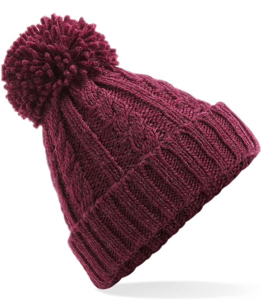 BEECHFIELD CABLE KNIT MELANGE BEANIE