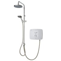 TRITON T90SR WHITE COMPLETE WITH CHROME DUAL OUTLET KIT