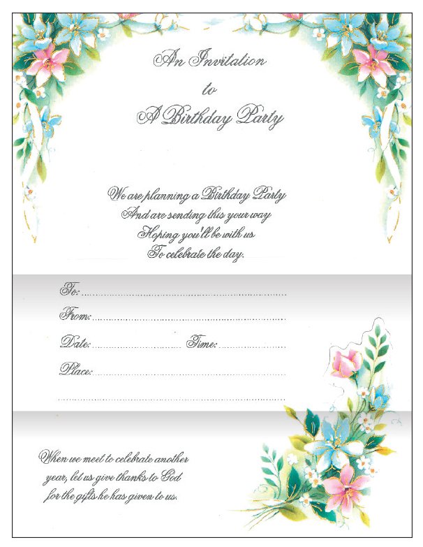 Card/Birthday Party Invitation   (2210)