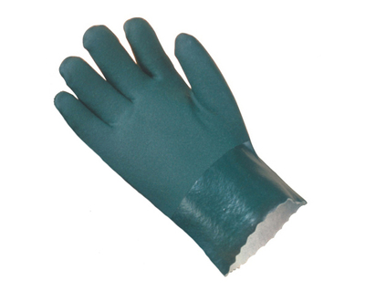 REDBACK Green Double Dipped Gauntlet Glove 11" Size 10 (Pair)