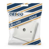 Lincoln Single Standard T V Outlet Socket Pre Packed