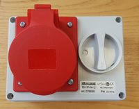 32A IP44 Wall Mounting Interlocked Horizontal Socket 346-415v 3P+N+T