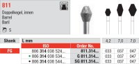 Edenta Diamond Barrel Bur - 5pk Size 037 - DMI Dental Supplies Ireland - Next Day Delivery