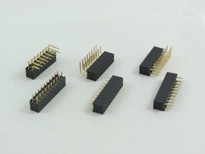 4 position PCB Socket 2.54mm Pitch Through Hole Dual Row