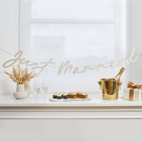 Just Married Wooden Banner 2m