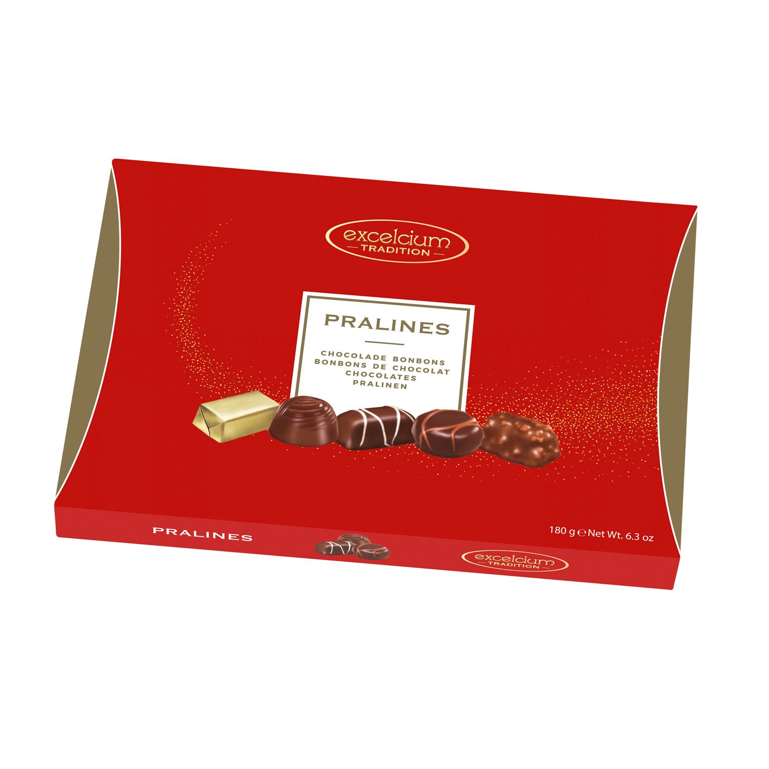 Excelcium assorted pralines in red gift box - 8x180g