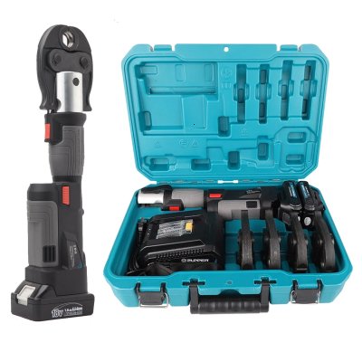 Z-Tool 15-35mm M Profile Press Fit Tool c/w 2x Batteries & Charger, 15,22,28 & 35mm M Press Jaws