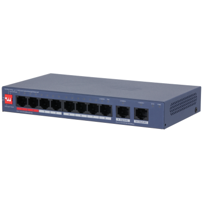 CS4010-8ET2GT-110 Cloud Managed Layer 2 PoE Switch Side Profile Showing Compact Desktop Design
