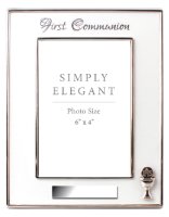 Communion Photo Frame/Metal/Silver Finish   (C46612)