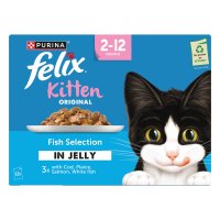 Felix 12586294 Original Kitten Fish Selection in Jelly 4x12x85gm - 7161