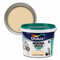 Weathershield County Cream Colour Swatch & 10L Paint Bucket