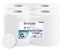 Lucart Aquastream Mini Jumbo Toilet Roll (2.25"Core) 150m x 12 rolls