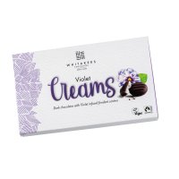 Whitakers dark choc violet fondant creams in carton - 14x150g