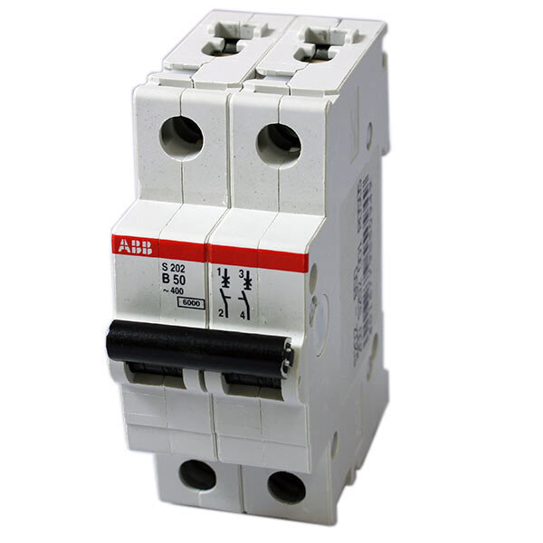 2CDS252001R0984 ABB S202C0.5 Double-Pole MCB C0.5A 6KA