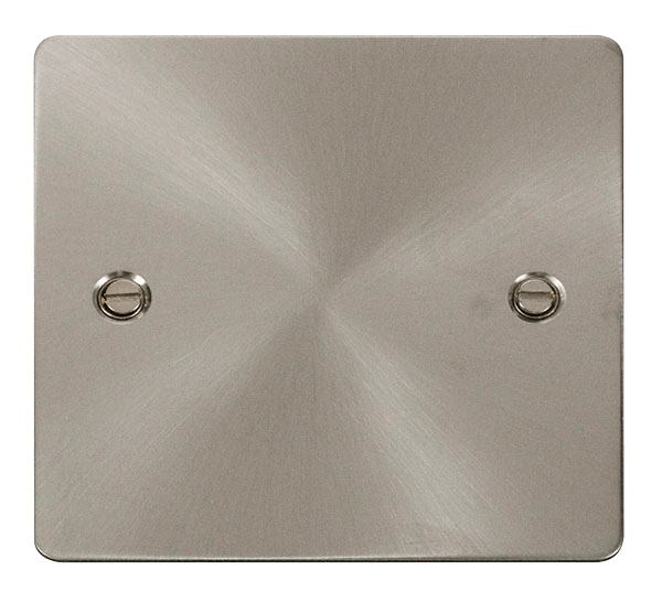 Click Define 1G Blank Plate Brushed Steel Flat Plate FPBS060