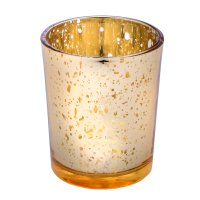 Glass Small Candle Holder Gold - 55 x 65mm
