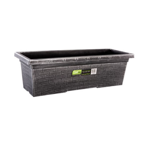 Rustic Trough Planter 60cm Black/silver