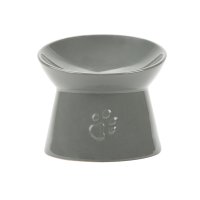 Scruffs Classic Grey Stoneware Raised Cat Feeder Bowl 1x6