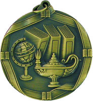 60mm Knowledge Medallion (Antique Gold)