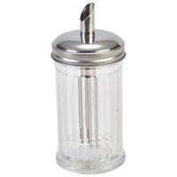 Clear Plastic Sugar Pourer With S/St.Top
