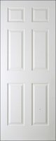 Doras Regency Door 6 Panel White Woodgrain 1981x762mm (78x30 inch)