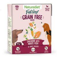 Naturediet Dog Feel Good Grain Free Salmon Tetra Pack 18x390g