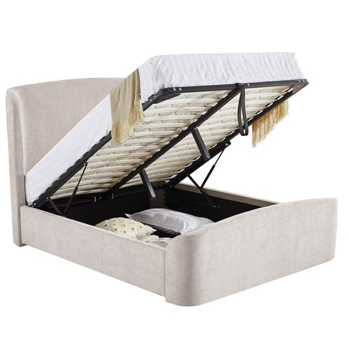 Blossom Gas Lift Ottoman Storage Bed - Cream 3