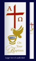 Baptismal Candle - Packed 6'S   (8720)
