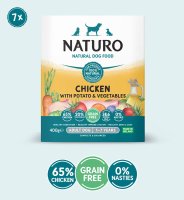 Naturo Adult Dog Tray GRAIN-FREE Chicken, Potato & Veg 400g x 7