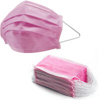 Pink Disposable Face Mask-PK50 3ply