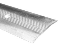 Trojan Silver Flat Carpet Coverstrip 38mm 2.7 Metre Screw Fix