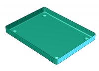 Nichrominox Mini Aluminium Instrument Tray Plain 18 X 14cm Yellow