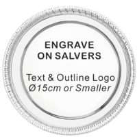 Engrave Tray - Text & Outline Logo < &Oslash;15cm