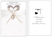 Card/25th Wedding Anniversary/3 Dimensional   (20633)